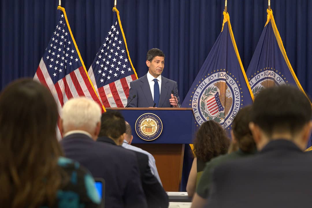 US Federal Reserve Chair Kevin Warsh attends a press conference in Washington, DC on July 29, 2026.
